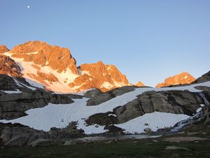 The view from my bivouac site above Refuge Wallon this morning The view from my bivouac site above Refuge Wallon this morning
