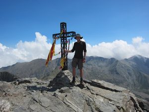 The summit of Canigou, after a fantastic climb up the Brèche Durier The summit of Canigou, after a fantastic climb up the Brèche Durier