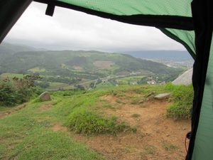 Looking down on Hendaye and the approaching grey clouds Looking down on Hendaye and the approaching grey clouds