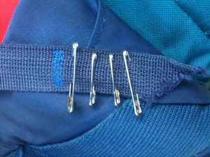 The repaired shoulder-strap The repaired shoulder-strap