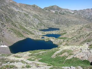 The maze where I lost Klass - Refuge Enric Pujol is just beyond the third Gallina lake